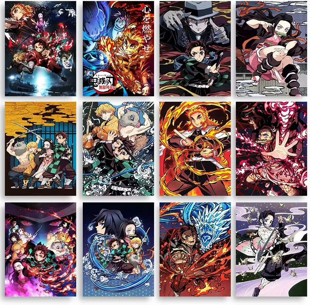 KAYOU Demon Slayer Kyojuro Rengoku Diamantmalerei 5D Vollbohrer Anime-Charakter DIY-Set zur Wanddekoration in Mehrfarbig - Bild 1