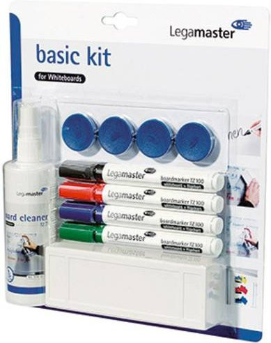 Legamaster Whiteboard Basic Kit 10-teiliges Zubehörset in Mehrfarbig mit Markern, Wischer, Reiniger und Magnet - Bild 1