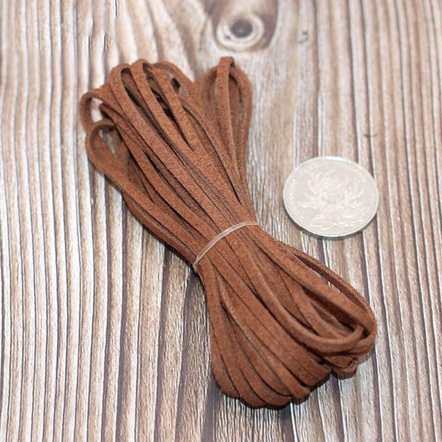 Lederband Wildlederimitat, 5m, 3mm, Unisex - Bild 1
