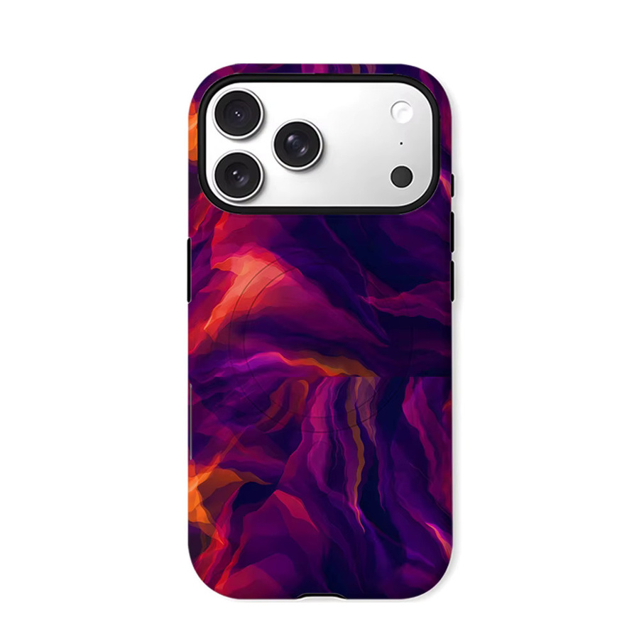 Potdemiel Aurea Case Matte Bumper MagSafe Schutzhülle für iPhone mit Wellenmuster in Lila und Orange - Bild 7