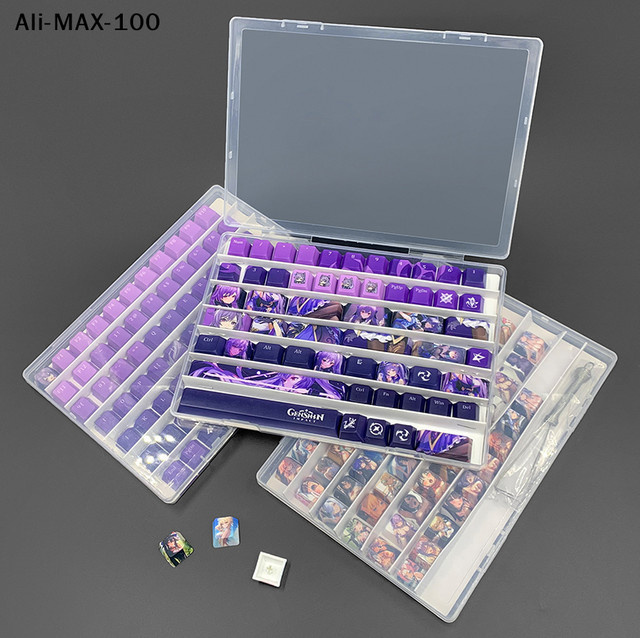 AyS Tastenkappen-Aufbewahrungsbox, transparente staubdichte Displaybox für mechanische Tastatur-Tastenkappen - Bild 1
