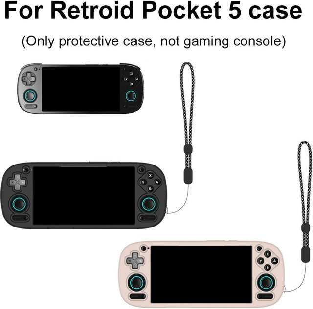 Staubdichte Silikon-Schutzhülle für Retroid Pocket 5 RP5 in Schwarz - Bild 1