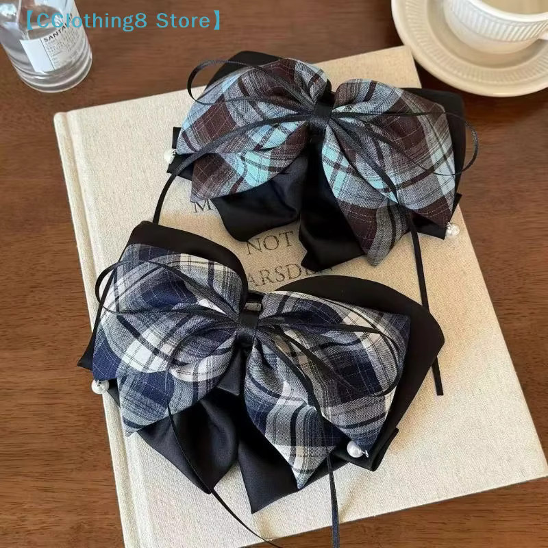AliS8 Haarspange mit Schmetterlingsknoten und Karomuster, Damen - Bild 4