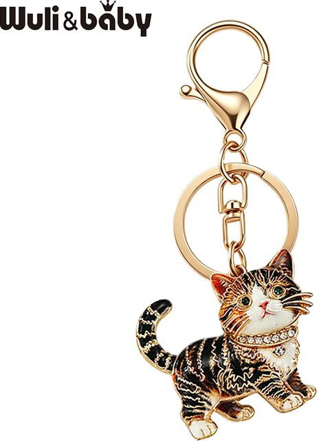 Wuli&baby Schlüsselanhänger Katzen, Legierung, Unisex - Bild 1