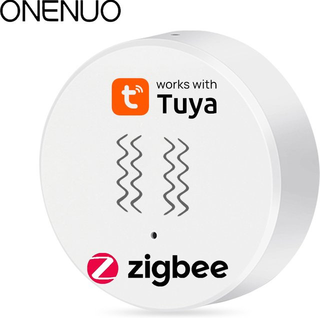 ONENUO Vibrationssensor mit Zigbee-Funktion und Tuya Smart Life Unterstützung in Weiß - Bild 1