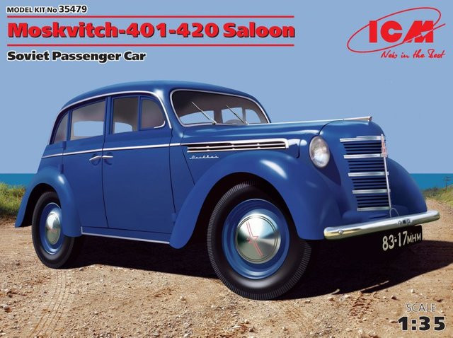 ICM Moskvitch-401-420 Saloon, Fahrzeug, Blau - Bild 1