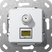 GIRA Modular Jack RJ45 Kategorie 6A Ethernet LAN Anschlussdose in Weiß - Bild 1