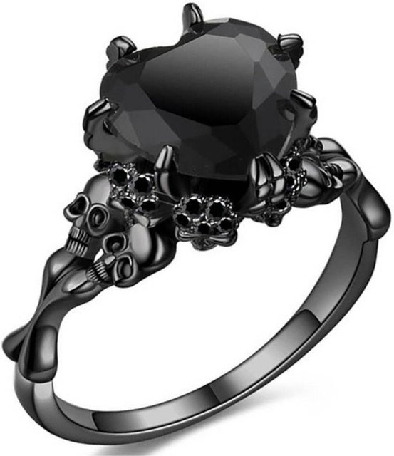 Lucky Star Jewelry Versprechensring, Messing, Schwarz, Zirkonia, Damen - Bild 1
