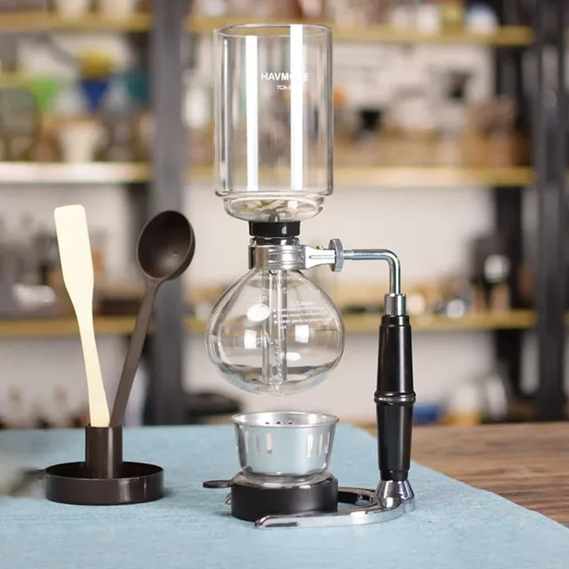 VINRITO Siphon-Kaffeemaschine im japanischen Stil aus Glas, transparent, TCA-Modell - Bild 1