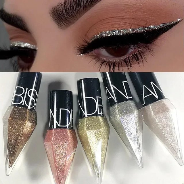 SAKSRAAR Eyeliner Lidschatten, Silber Roségold, Glänzend, Unisex - Bild 1