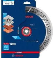 Bosch EXPERT MultiMaterial Diamanttrennscheibe für Beton, Stahlbeton und Ziegelsteine, Durchmesser: 230 mm, B/T/H: 230 x 22,23 x 2,4 x 15 mm - Bild 1