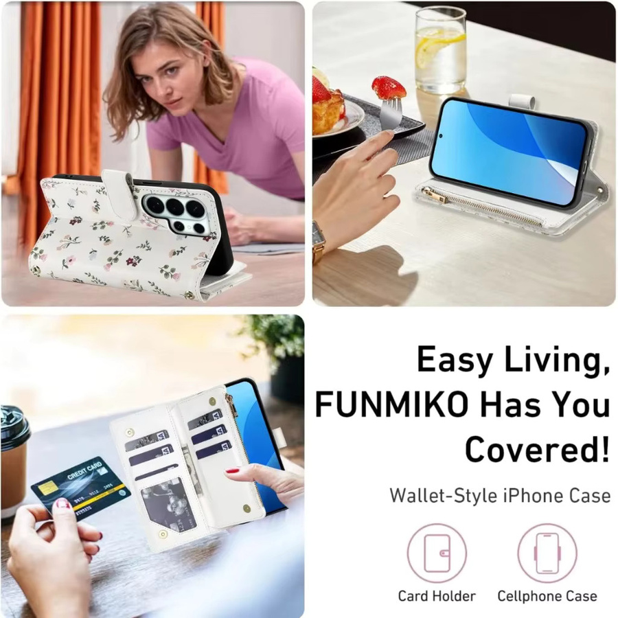 Crossbody-Handyhülle mit Reißverschluss-Kartenhalter und Handschlaufe für Samsung Galaxy S26 Ultra S25 S24 Plus S23 S22 A17 A07 A57 A37 - Bild 4