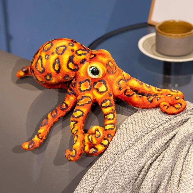 Yiran toy Blaugeringelte Kraken Plüschtier, 30cm - Bild 1