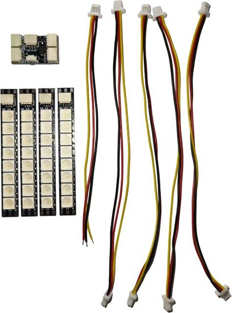 YUENHOANG LED-Lichtleisten-Controller für WS2812B RGBIC LED-Streifen mit 19 Lichteffekten und Speicherfunktion in Schwarz - Bild 1