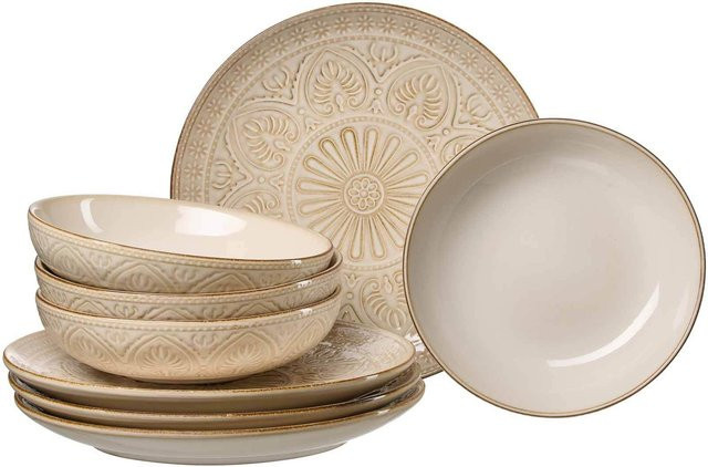 Ritzenhoff & Breker Speiseset Omara 8er Set aus Keramik in Beige - Bild 1