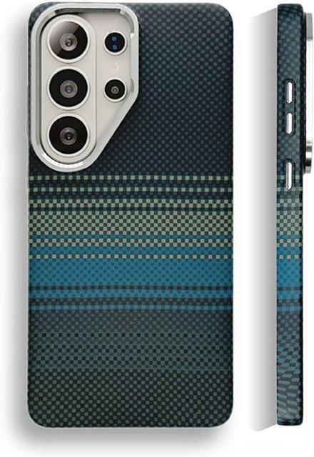 Bunte Karbonfaser Magnetische Handyhülle für Samsung Galaxy S23 Ultra, S24 Ultra, S25 Ultra und S26 Ultra mit MagSafe für kabelloses Laden, Matte Abdeckung - Bild 1