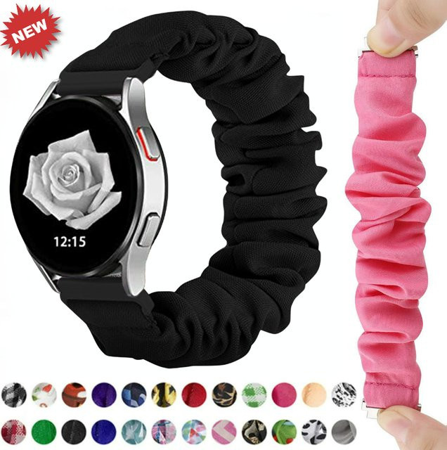 Scrunchies-Armband, Nylon-Loop, Schwarz, Unisex - Bild 1