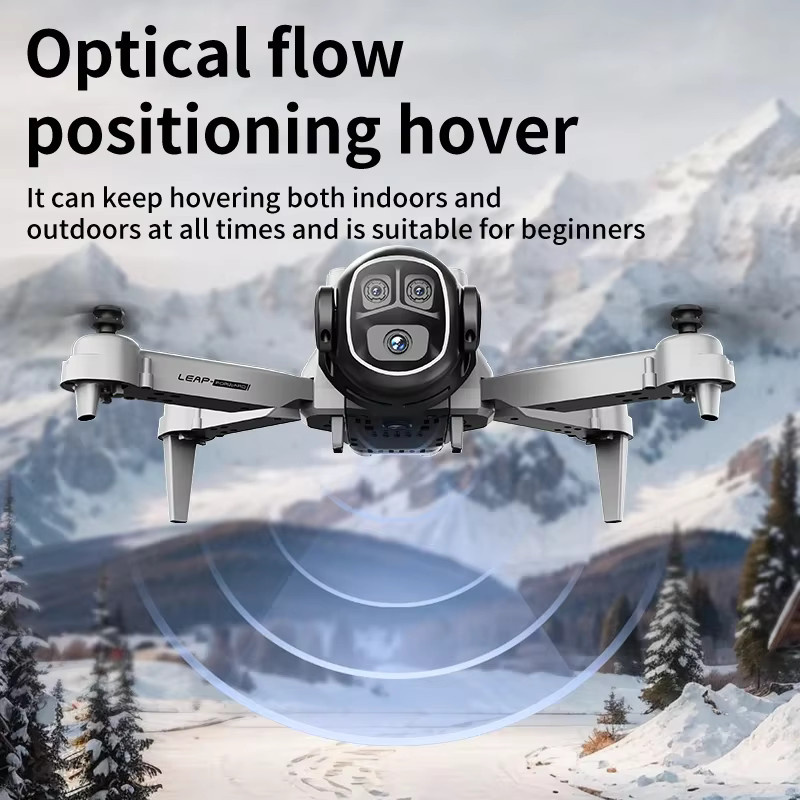 Professionelle E4 Drohne mit 8K Weitwinkel HD 1080P Kamera, WiFi FPV, faltbarer RC Quadrocopter in Schwarz - Bild 4