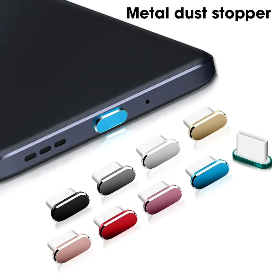 Universal USB-C Metall Staubschutzstecker für Samsung, Xiaomi und Huawei in Rot - Bild 2
