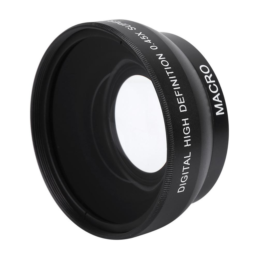 Shoemst Weitwinkelobjektiv mit 0,45-facher Vergrößerung und hochauflösender Optik für Kameras mit 49-mm-Mount, Schwarz - Bild 3