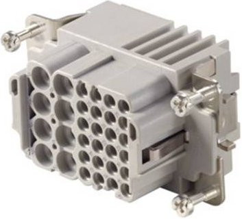 Weidmüller RockStar HDC Buchseneinsatz 1023270000 grau mit 8 + 24 + PE Kontakten zum Crimpen - Bild 1