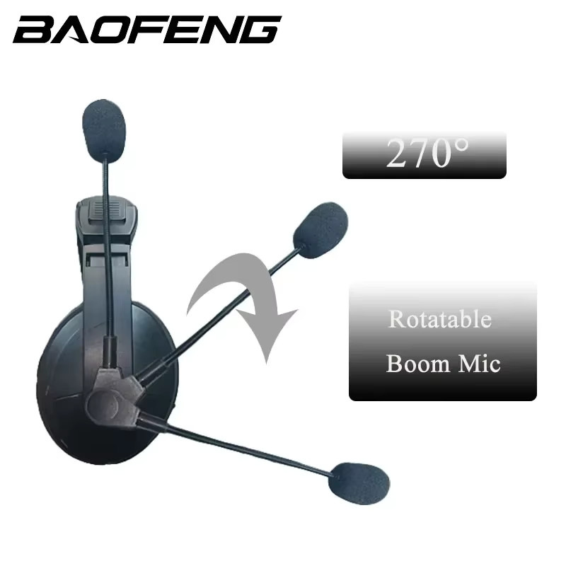Baofeng Walkie Talkie Headset in Schwarz für UV17 Pro, Quansheng UVK58, 5RPlus (K Typ) und Motorola GP88, GP68 (M Typ) Zubehör - Bild 2