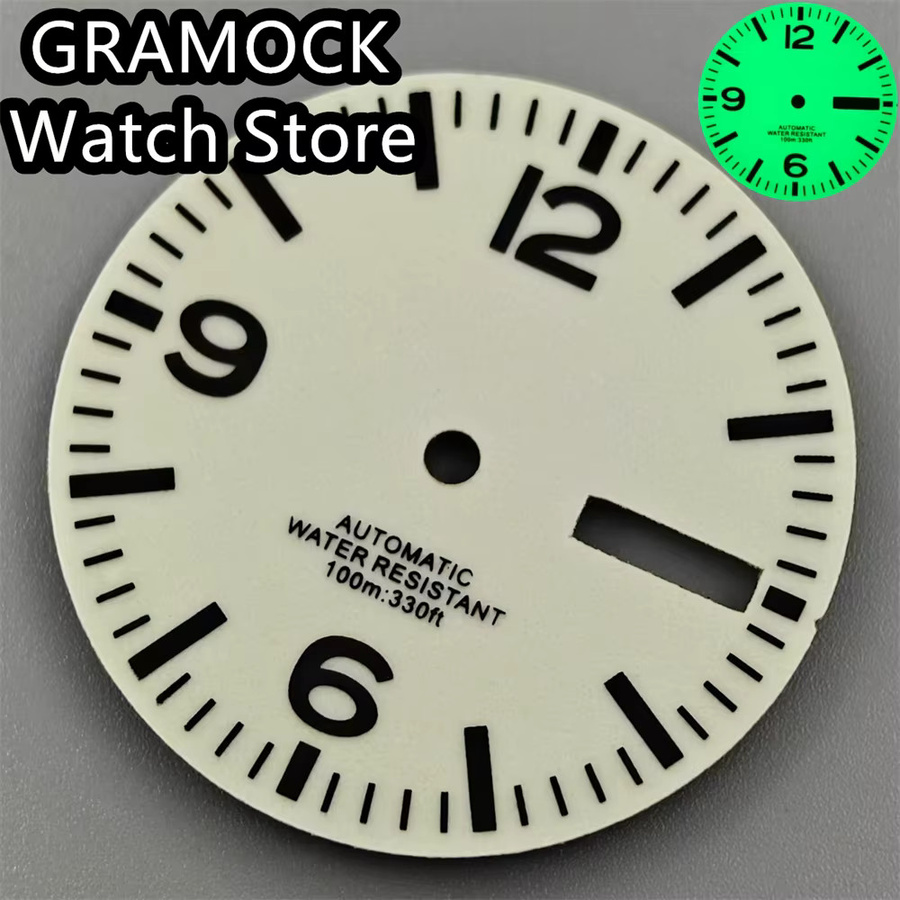 GRAMOCK Zifferblatt, 29 mm, C3 Super Green Luminous - Bild 2