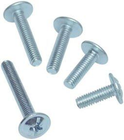 Hettich MB-Befestigungsschraube 71856, Kreuz- und Doppelschlitz, Stahl, verzinkt, Farbe: Silber, Durchmesser: 4 mm, Länge: 45 mm - Bild 1