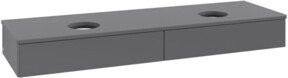 V&B Waschtischunterschrank Antao ohne Frontstruktur mit Beleuchtung, Farbe Anthrazit lackiert, B: 160 cm, T: 50 cm - Bild 1