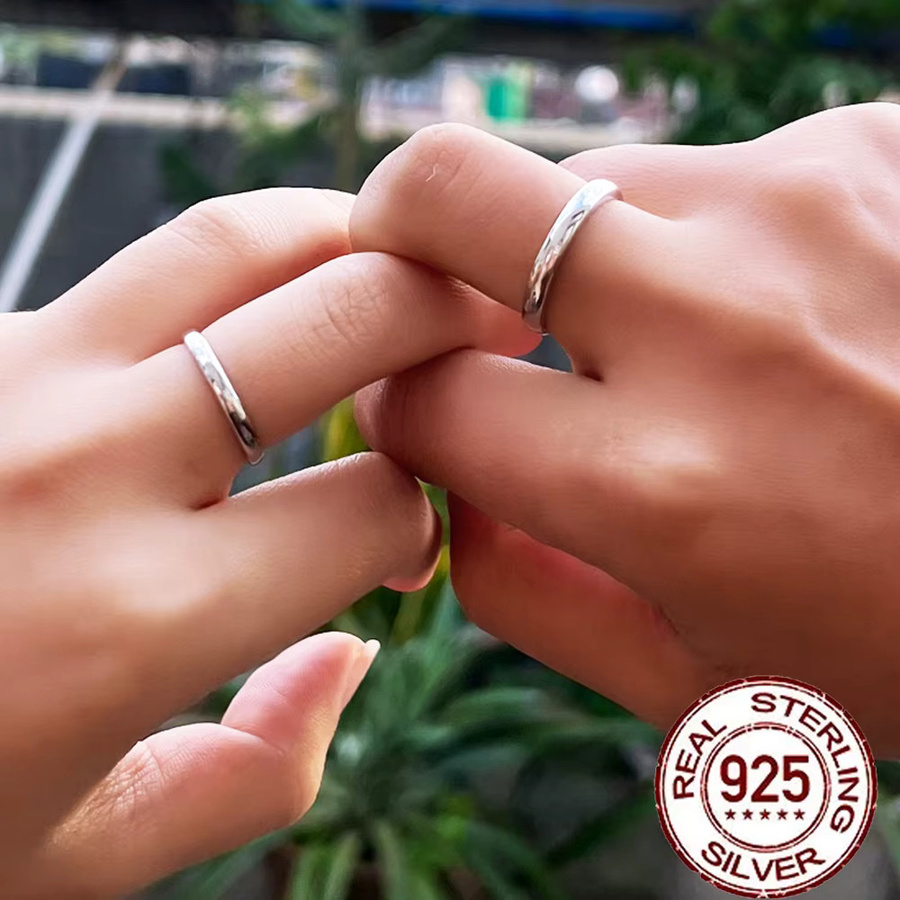 CWWZircons Paarring, 925 Silber, Zirkonia, Unisex - Bild 2