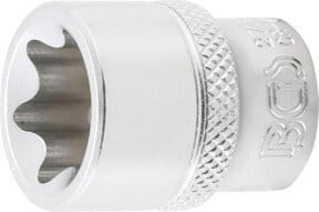 BGS Steckschlüssel-Einsatz E-Profil 2715, Antrieb Innenvierkant 10 mm (3/8 Zoll), SW E20, Silber - Bild 1