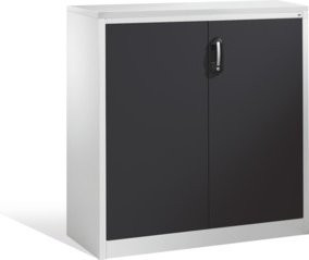 C+P Akten-Sideboard Acurado mit Drehtüren, H: 120 cm, B: 120 cm, T: 40 cm, Front Schwarzgrau und Korpus Lichtgrau - Bild 1