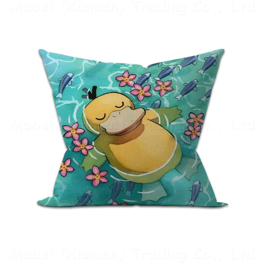 Personalisierter Kissenbezug mit Psyduck und Gengar von Beast Kingdom, quadratisch, Mehrfarbig, Breite: 30 cm, Höhe: 30 cm, Tiefe: 30 cm - Bild 5