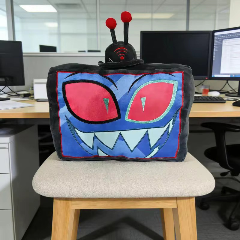 Hazbin Hotel Vox Plüschkissen in TV-Form, blaues Dekokissen aus weichem Textil für Fans - Bild 3