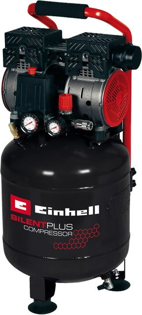 Einhell Druckluft-Kompressor TE-AC 135/24 Silent Plus in Rot mit 24 l Tank und 8 bar Druck - Bild 1