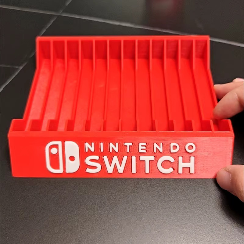 Bandai Aufbewahrungsbox für Nintendo Switch Spieldiscs und Kassetten in Rot mit 8 oder 12 Fächern - Bild 2