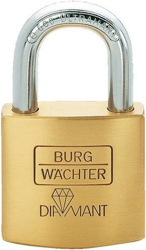 Burg Wächter Vorhängeschloss Diamant D 600 40 SB aus Messing in Gold - Bild 1
