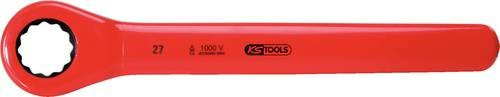 KS Tools Isolierter Ratschenringschlüssel aus Chrom-Vanadium in Rot, 17 mm - Bild 1