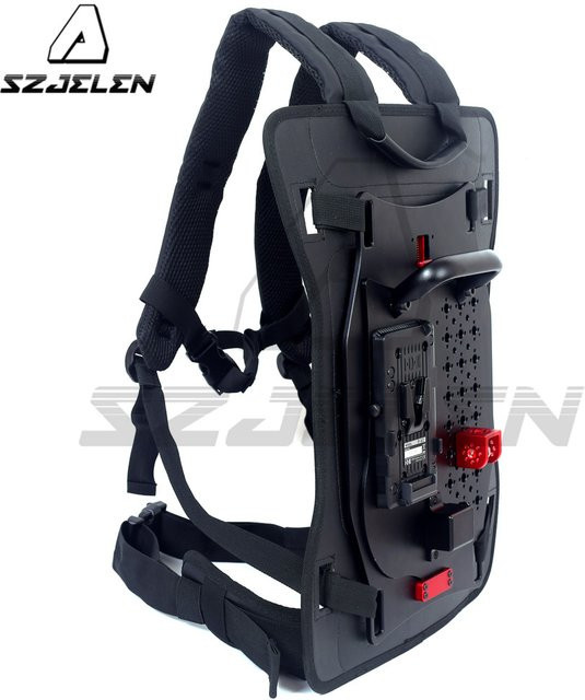 SZJELEN V-Mount B-Mount Akku-Rucksack in Schwarz mit Griff, Befestigungsplatte und XLR 3-Pin-Ausgang für ARRI ALEXA 35 und mini LF Kameras - Bild 1