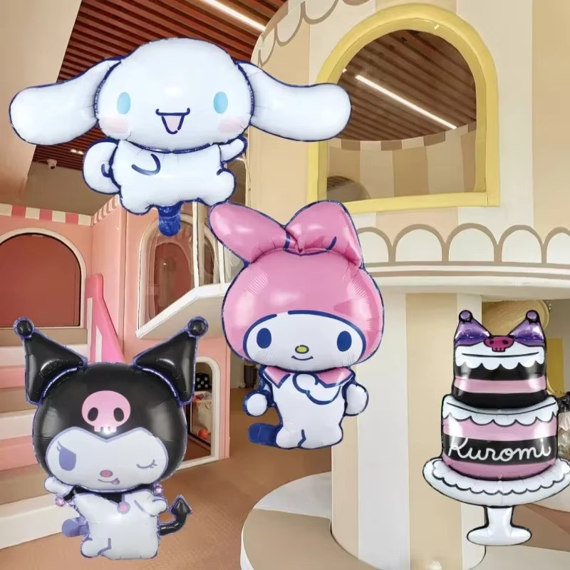 Sanrio 4-teiliges Party-Dekorationsset mit Kuromi, Pacha Dog und Melody Motiv in Mehrfarbig für Geburtstage - Bild 2