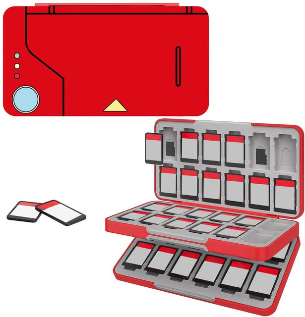 LOKPAD Magnetische Universal-Aufbewahrungsbox für 48 Nintendo Switch Game Cards in Rot - Bild 1