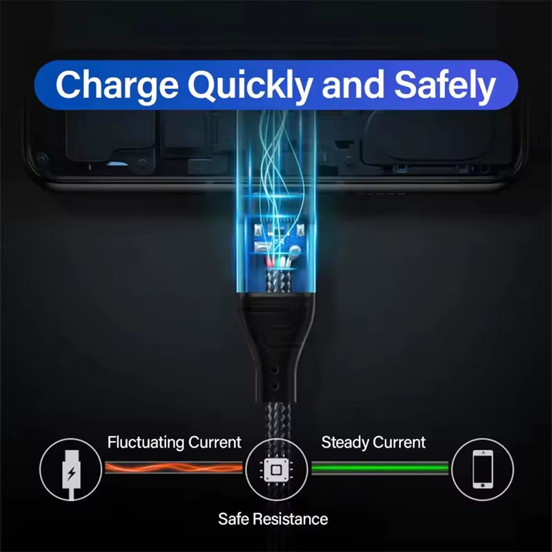 OUIO USB Typ C Schnellladekabel mit 90-Grad-Winkel, 240 W PD3.1 Datenladekabel für iPhone, MacBook Pro, Samsung und Xiaomi, Farbe: Schwarz - Bild 5