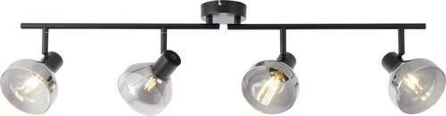 Brilliant Reflekt Wand- und Deckenleuchte 4-flammig Schwarzmatt mit Rauchglas B/H/T: 89,0 x 19,5 x 20,0 cm - Bild 1