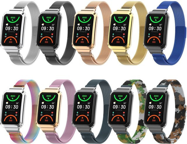 Oppo Uhrenarmband-Set, Milanaise-Armband, Metallgehäuse, Edelstahl - Bild 1