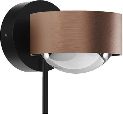 Top Light Puk! 80 Wall Avantgarde Wandleuchte in Kupfer gebürstet und Schwarz matt mit klarem Glas - Bild 1