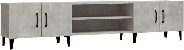 vidaXL TV-Schrank modern in Grau aus Holzwerkstoff und Metall, B/T/H: 180 x 31,5 x 40 cm - Bild 1
