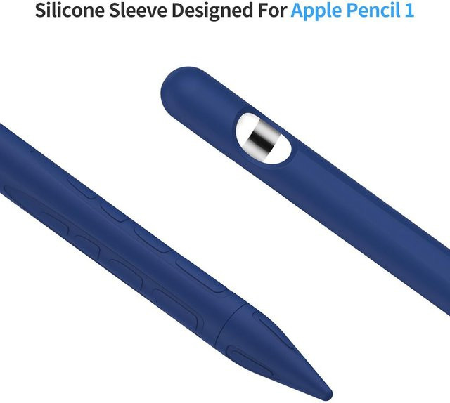 Silikonhülle für Apple Pencil in Dunkelblau als Anti-Rutsch Schutzabdeckung - Bild 1