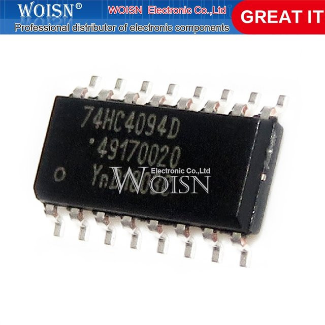10 Stück Chipsatz 74HC4094D SOP-16 in Schwarz - Bild 1