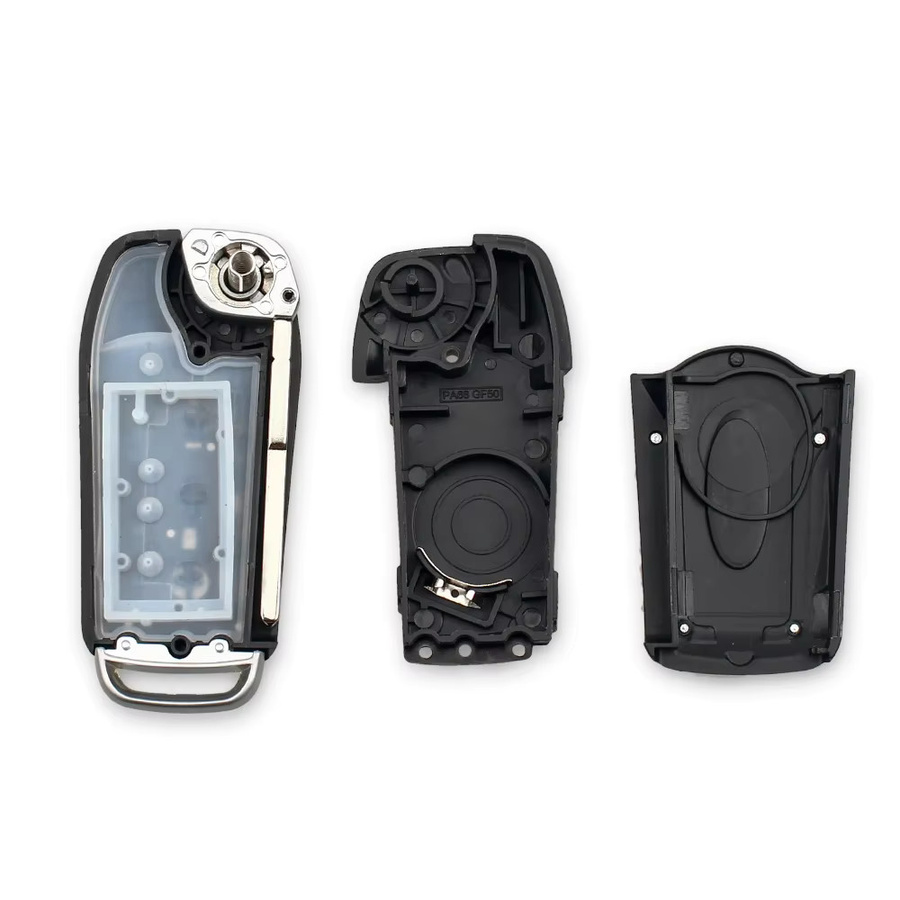 KEYYOU Modifizierte Flip Klapp Fernbedienung Auto Schlüssel Shell für Ford Focus 2 3 Mondeo Fiesta Galaxy C-MAX in Schwarz - Bild 4