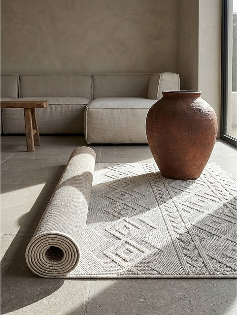 STURA Kadima Design Läufer aus Polypropylen in Creme/Beige, B/T: 80 x 150 cm - Bild 1